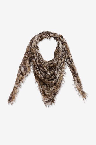 Alecia Tryckt kashmir- och ullscarf