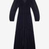 Amara lång muslindress med rynkad midja Amara lång muslindress med rynkad midja