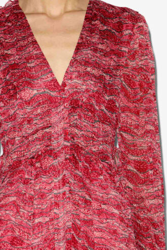 Amara lång muslindress med rynkad midja Amara lång muslindress med rynkad midja