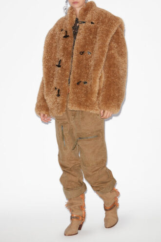 Avalia Curly Fur Style Coat