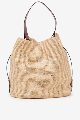 Bayia Raffia Bucket Bag