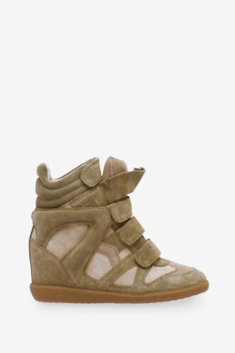 Bekett lädersneakers med kilklack