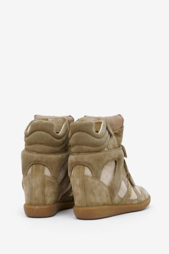 Bekett lädersneakers med kilklack