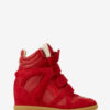 Bekett Sneakers i mocka och kalvskinn med kilklack Bekett Sneakers i mocka och kalvskinn med kilklack