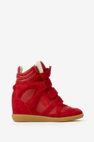 Bekett Sneakers i mocka och kalvskinn med kilklack