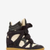 Bekett Sneakers i mocka och kalvskinn med kilklack Bekett Sneakers i mocka och kalvskinn med kilklack