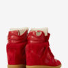 Bekett Sneakers i mocka och kalvskinn med kilklack Bekett Sneakers i mocka och kalvskinn med kilklack