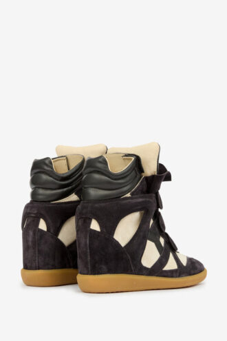 Bekett Sneakers i mocka och kalvskinn med kilklack