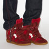 Bekett sneakers med kilklack i mocka