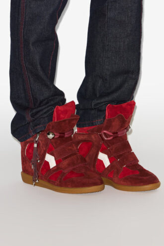 Bekett sneakers med kilklack i mocka