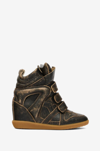 Bekett Vintage lädersneakers med kilklack
