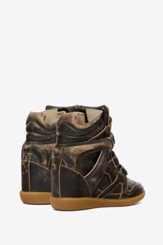 Bekett Vintage lädersneakers med kilklack