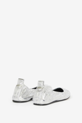 Belna Metallic Lambskin Ballet Flats