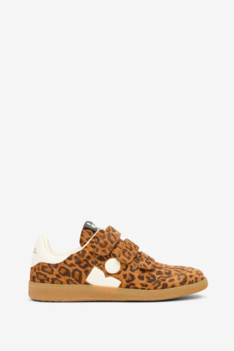 Beth låga sneakers i tryckt mocka, kalvskinn