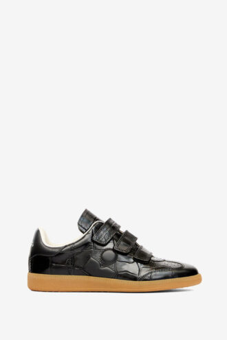 Beth präglade låga sneakers i läder