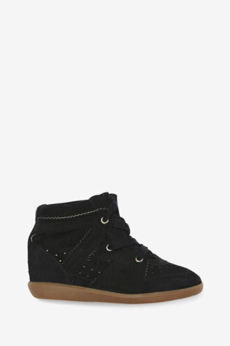 Bobby Suede kalvskinnssneakers med kilklack Bobby Suede kalvskinnssneakers med kilklack