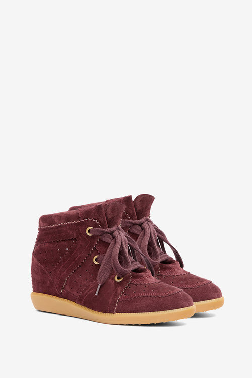 Bobby Suede kalvskinnssneakers med kilklack Bobby Suede kalvskinnssneakers med kilklack