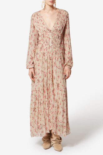 Briane lång skrynklig muslindress Briane lång skrynklig muslindress