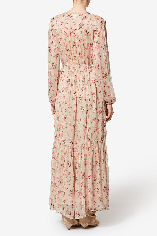 Briane lång skrynklig muslindress Briane lång skrynklig muslindress