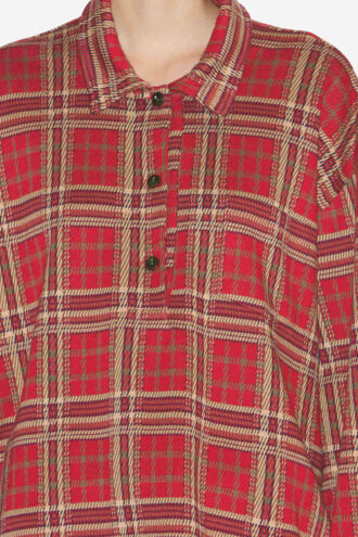 Bruna rutig blus