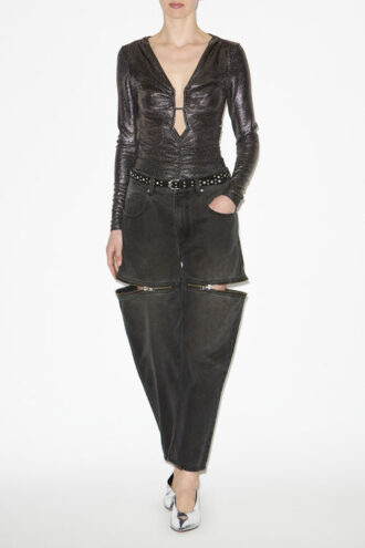 Buffy draperad metallic-top