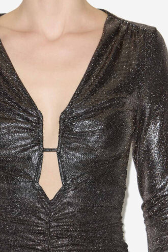 Buffy draperad metallic-top