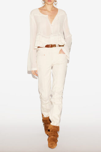 Carolia Plisserad crepe-blus