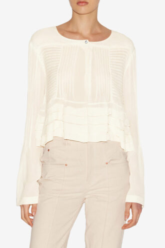 Carolia Plisserad crepe-blus