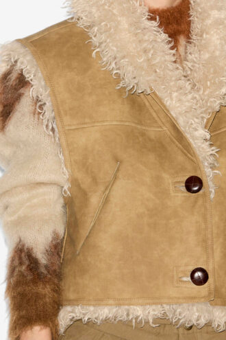 Clara Faux Shearling fårskinnsväst