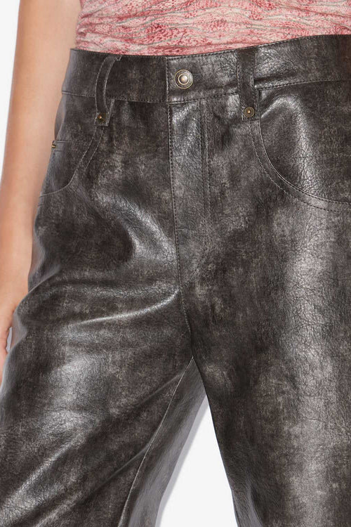 Coralea Loose Fit Faux Leather Pants Coralea Loose Fit Faux Leather Pants