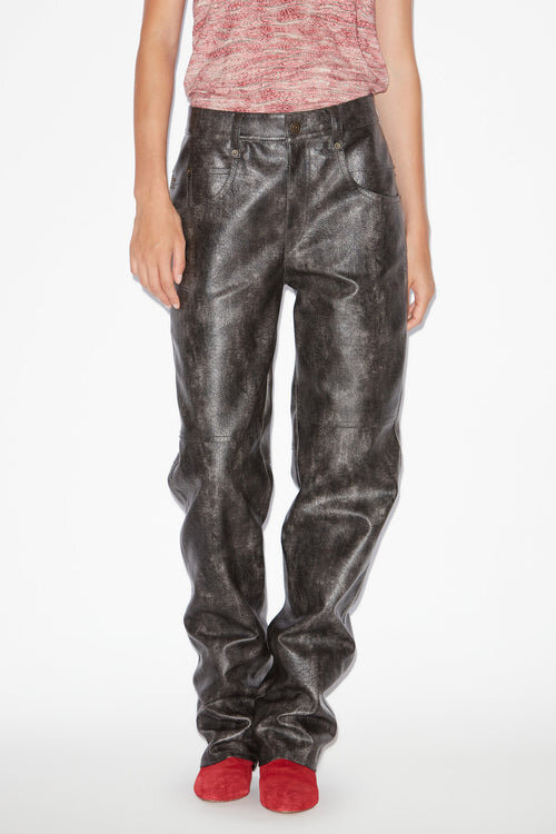 Coralea Loose Fit Faux Leather Pants Coralea Loose Fit Faux Leather Pants