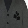 Curtis cardigan i ull och bomull med logotyp Curtis cardigan i ull och bomull med logotyp