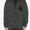 Curtis cardigan i ull och bomull med logotyp Curtis cardigan i ull och bomull med logotyp