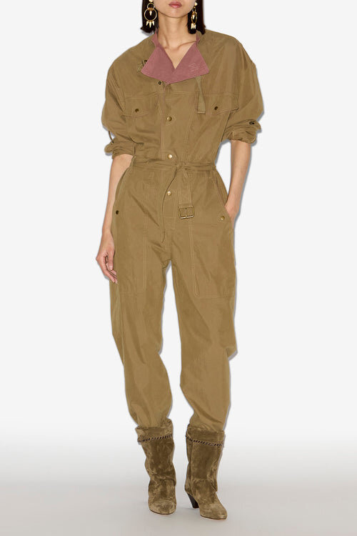 Dahona tvåfärgad jumpsuit i krispig bomull Dahona tvåfärgad jumpsuit i krispig bomull