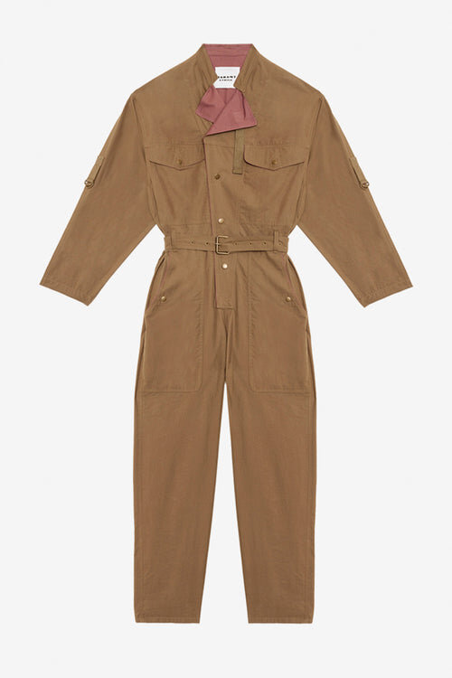 Dahona tvåfärgad jumpsuit i krispig bomull Dahona tvåfärgad jumpsuit i krispig bomull