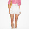 Destiny smockad blus i enfärgad bomullsvoile Destiny smockad blus i enfärgad bomullsvoile