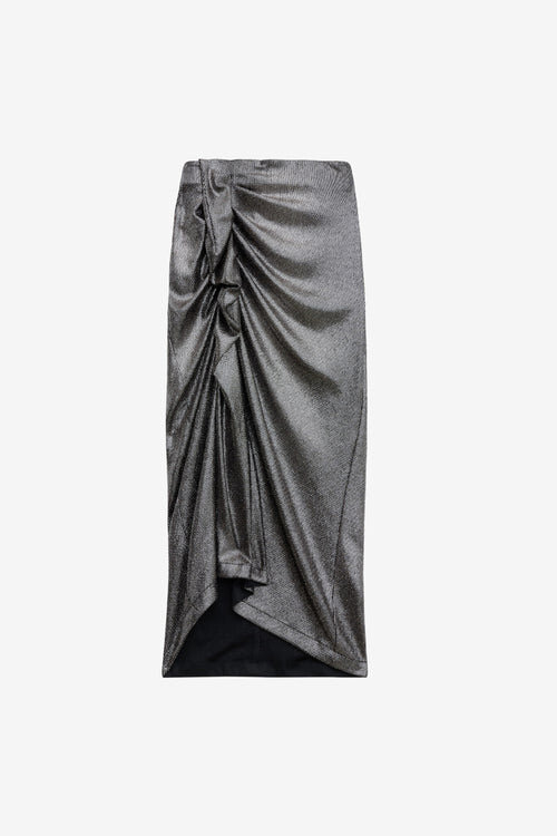 Dolene draperad metallisk kjol Dolene draperad metallisk kjol