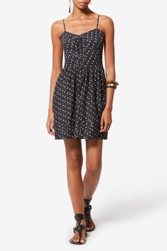 Dryna Strappy Printed Organic Cotton Dress