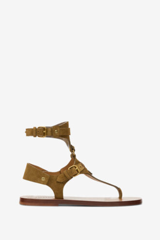 Eveen platta sandaler i mocka