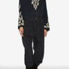 Falonne broderad crepe-blus Falonne broderad crepe-blus