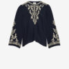 Falonne broderad crepe-blus Falonne broderad crepe-blus