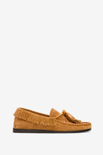 Fitza läderloafers med fransar