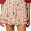Flödande shorts i tryckt muslin Flödande shorts i tryckt muslin