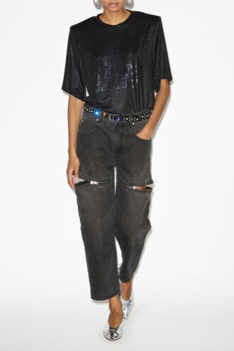 Freya kort jersey-T-shirt med logotyper