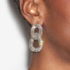 Funky ringörhängen med strass Funky ringörhängen med strass