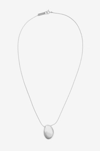 Halsband med hänge Shiny Day i silverfärgad mässing