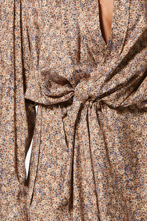 Harmony blommig skjortklänning i silkesjacquard Harmony blommig skjortklänning i silkesjacquard