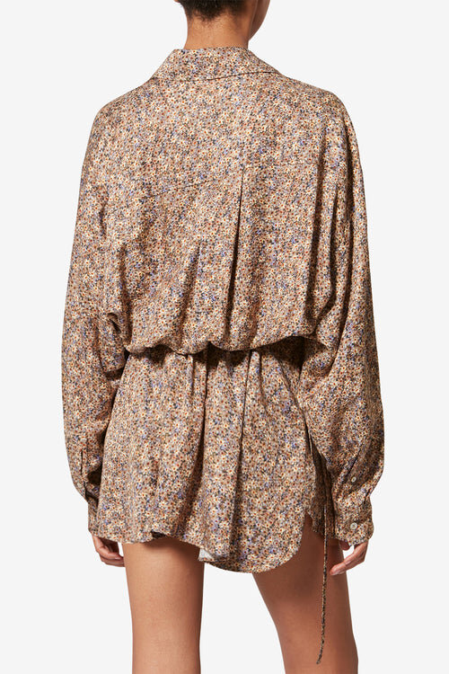 Harmony blommig skjortklänning i silkesjacquard Harmony blommig skjortklänning i silkesjacquard