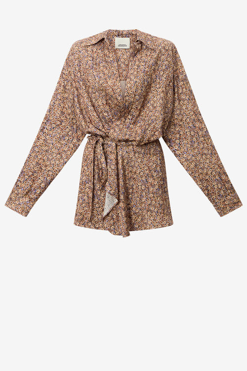 Harmony blommig skjortklänning i silkesjacquard Harmony blommig skjortklänning i silkesjacquard
