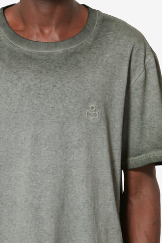 Honoré kortärmad vintage-T-shirt i blekt bomull